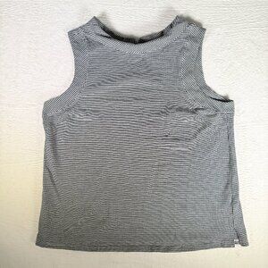 Rafaella Women's Sleeveless Top Black and‎ White Checkboard Size XL